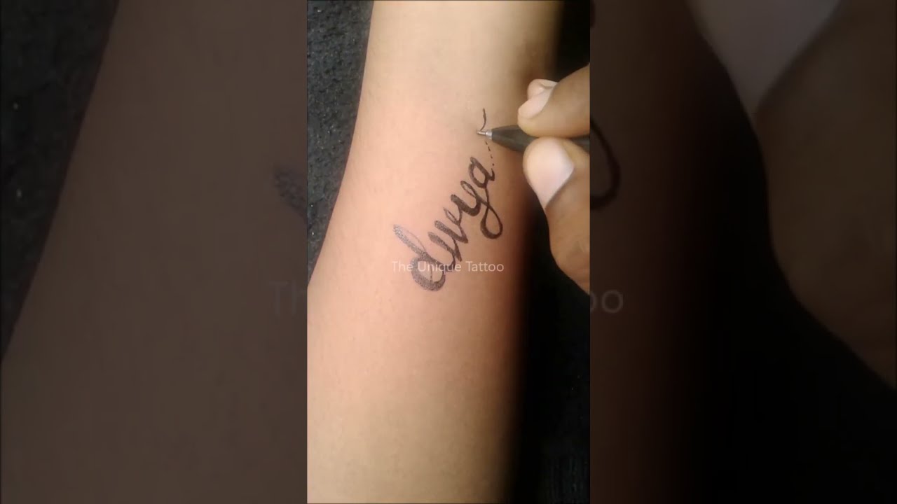 50 Divya Name Tattoo Design on Hand Chase and Neck Photo  Video   StarBijay