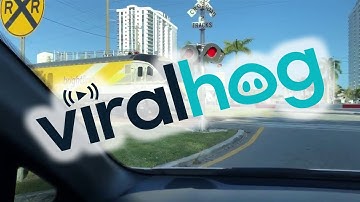 Express Train Slams Car at Crossing || ViralHog