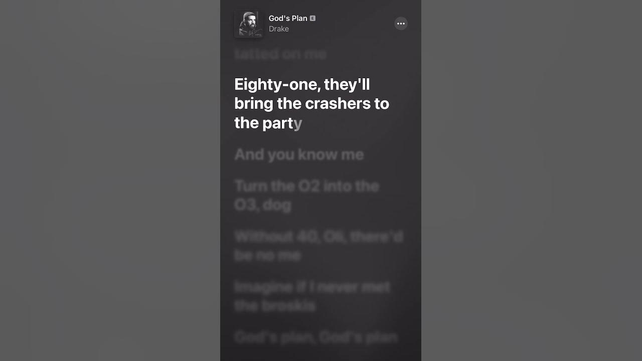 Drake - God's Plan - Lyrics