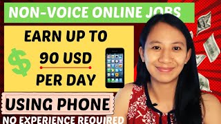 4 NONVOICE ONLINE JOBS USING MOBILE PHONE ONLY I BEGINNERS AND STUDENTS ARE WELCOME I SIDE HUSTLE