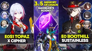 E0S1 Topaz x Cipher & E0 Boothill Sustainless | Memory of Chaos 12 | Honkai Star Rail 3.5