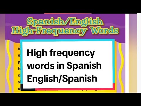 High frequency words in Spanish #spanish #español #words - YouTube