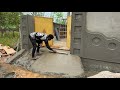 Ramp Construction_Techniques of Gatewall Front Ramp Design Plastering with cement|Ramp Making