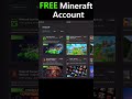 Free Minecraft Account #minecraft #shorts