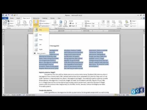 Video: Kako Napraviti Stupce U Wordu