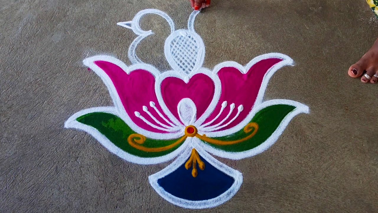 New year special colourful rangoli azhagiya kolam ❤️❤️❤️