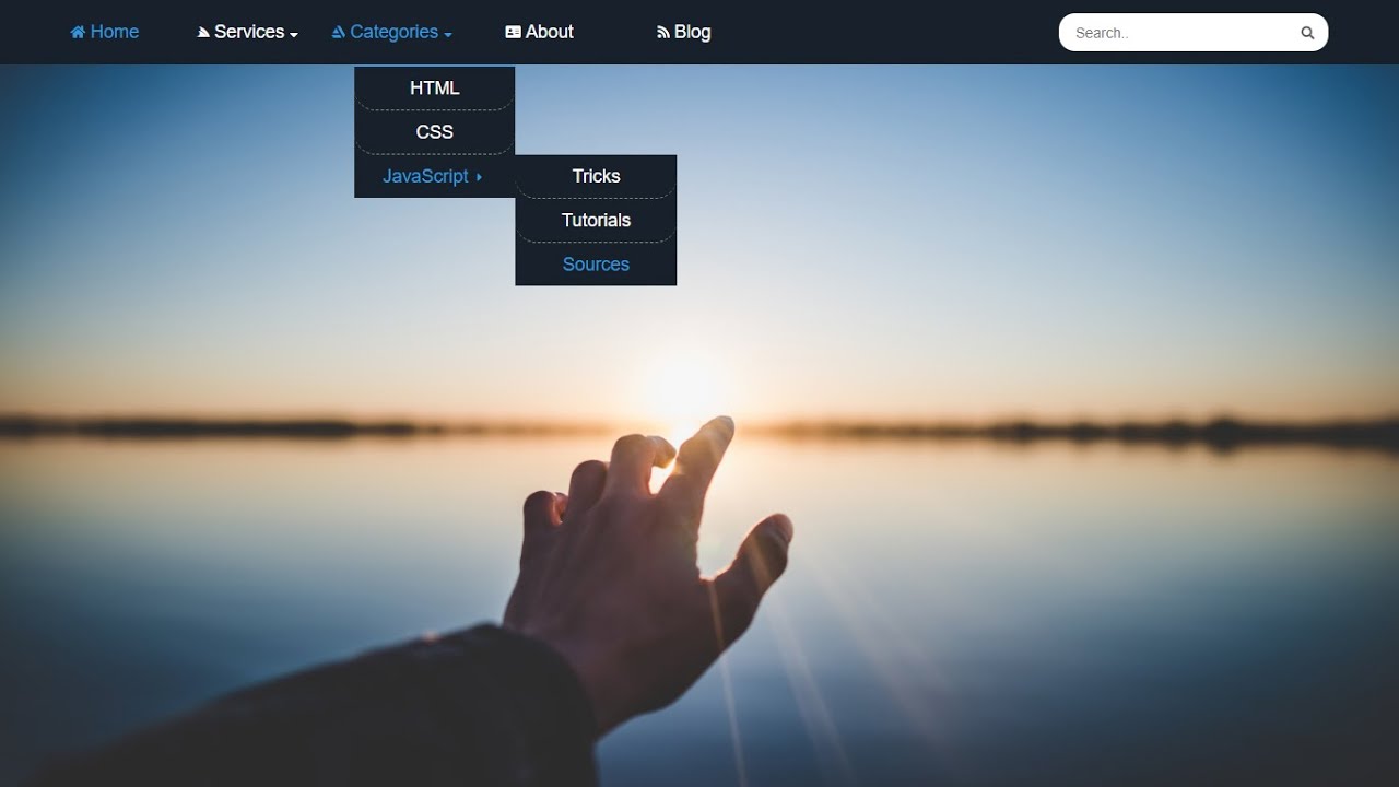 How To Make Drop Down Menu Using HTML & CSS - YouTube
