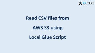 Read S3 Files / Create DynamicFrame from S3 using Local Glue Script