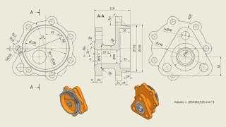 Tutorial Inventor - 434 DRAIN VALVE BODY