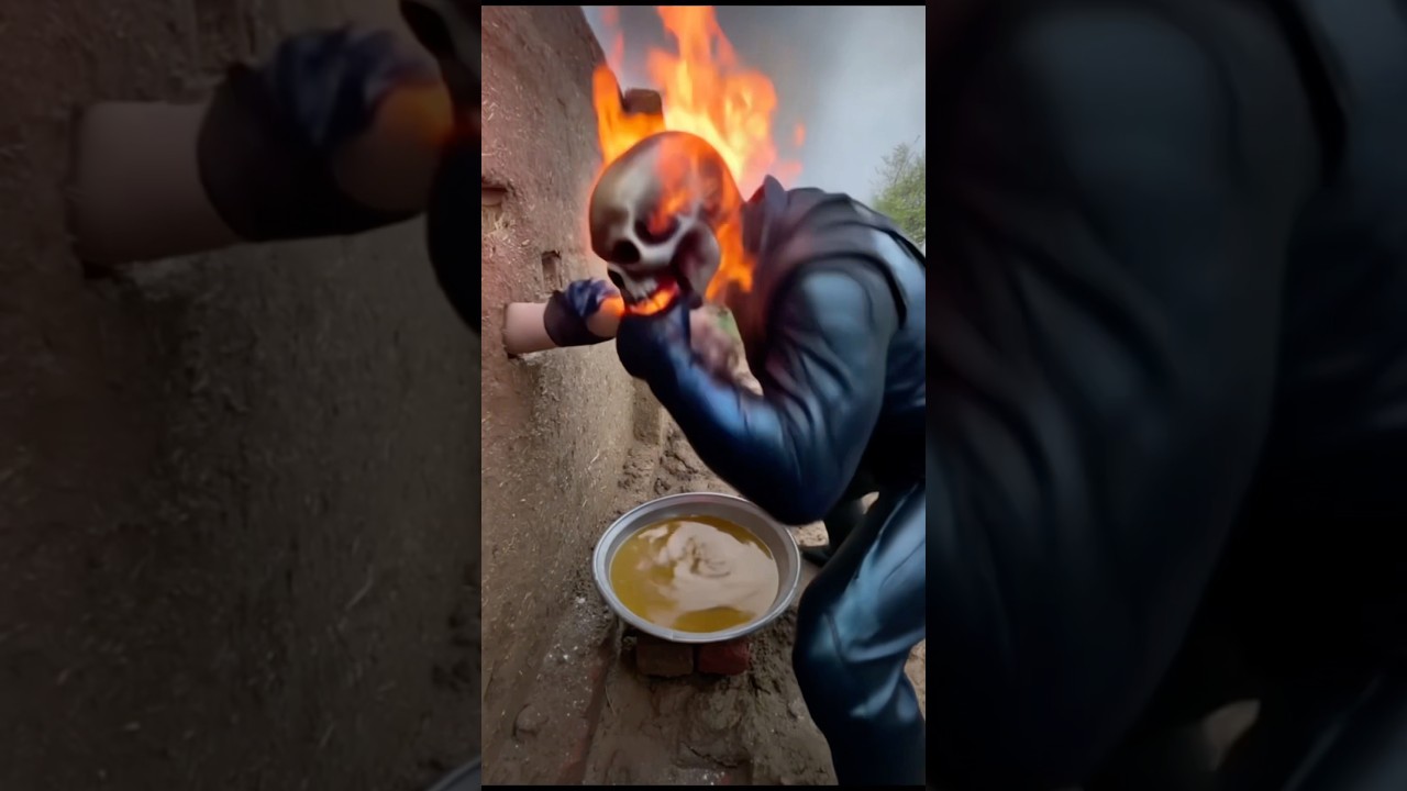 Ghost rider grab man hand