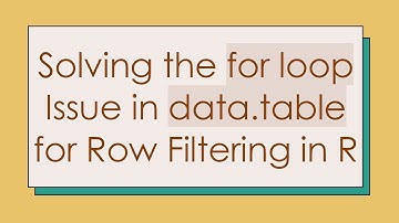 Solving the for loop Issue in data.table for Row Filtering in R
