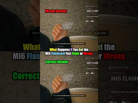 What Happens If You Get the MI6 Flashcard Test Right or Wrong - 007 First Light