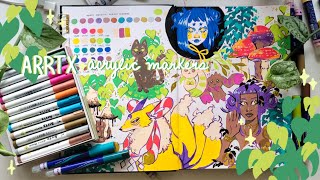 ☆ Let's try Arrtx's acrylic markers ☆