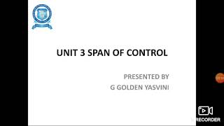 POM UNIT 3 SPAN OF CONTROL