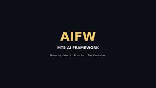 AIFW — MT5 AI Framework | Panel Walkthrough & Default-Settings Backtest (XAUUSD M5)