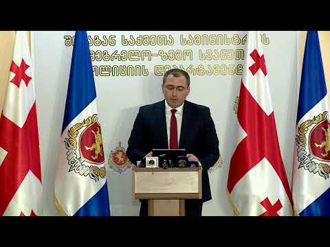 შინაგან საქმეთა მინისტრის მოადგილის, ვლადიმერ ბორცვაძის ბრიფინგი