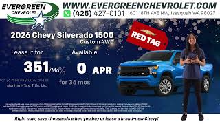 The Red Tag Sales Event is officially ON at Evergreen Chevrolet!