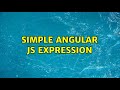 Simple Angular JS expression
