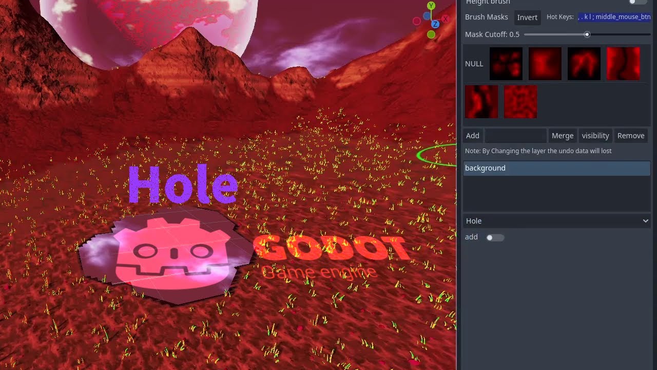 so Hole in M Terrain - Godot engine - YouTube