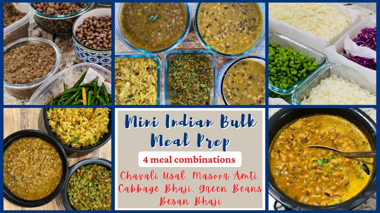Indian Meal Prep Mini Bulk Meal Prep Recipes (Subzis and Daals