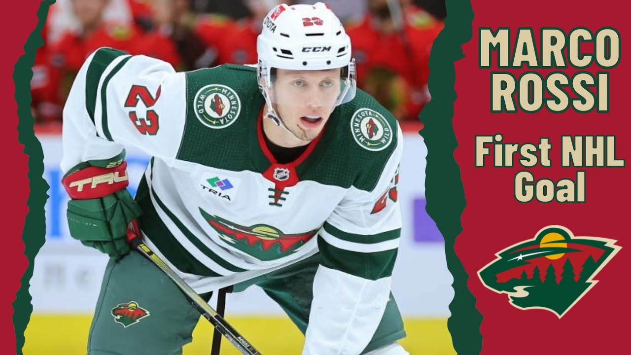 Marco Rossi #23 (Minnesota Wild) first NHL goal Oct 14, 2023