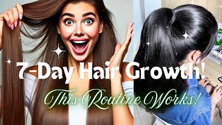 7 Day Hair Growth Challenge😱 Proven Routine for Faster Hair Growth in One Week🍓