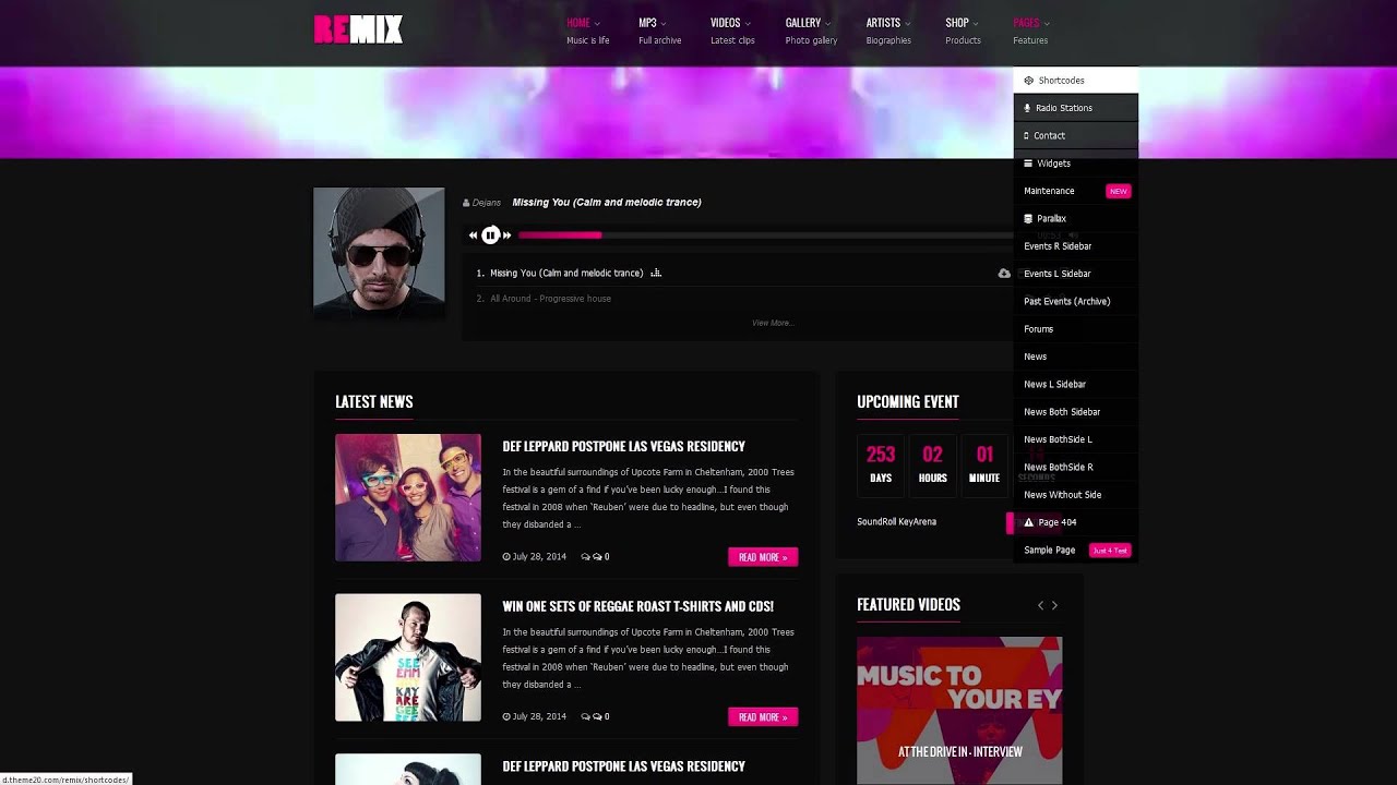 Remix - Music Band Club Party Event WP Theme