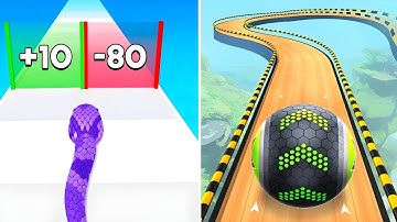Snake Run Race 3D Vs Going Ball - Satisfying Asmr Mobile Game Walkthrough Gameplay