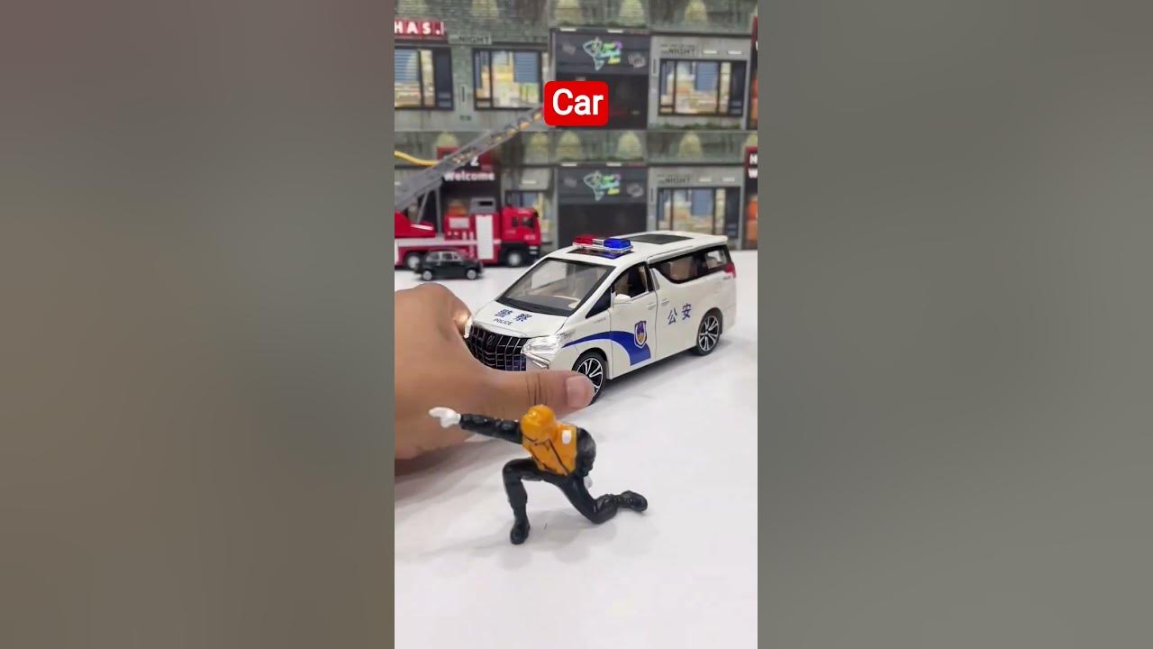 satisfying with miniature model police car van #song #newsong #music #shorts