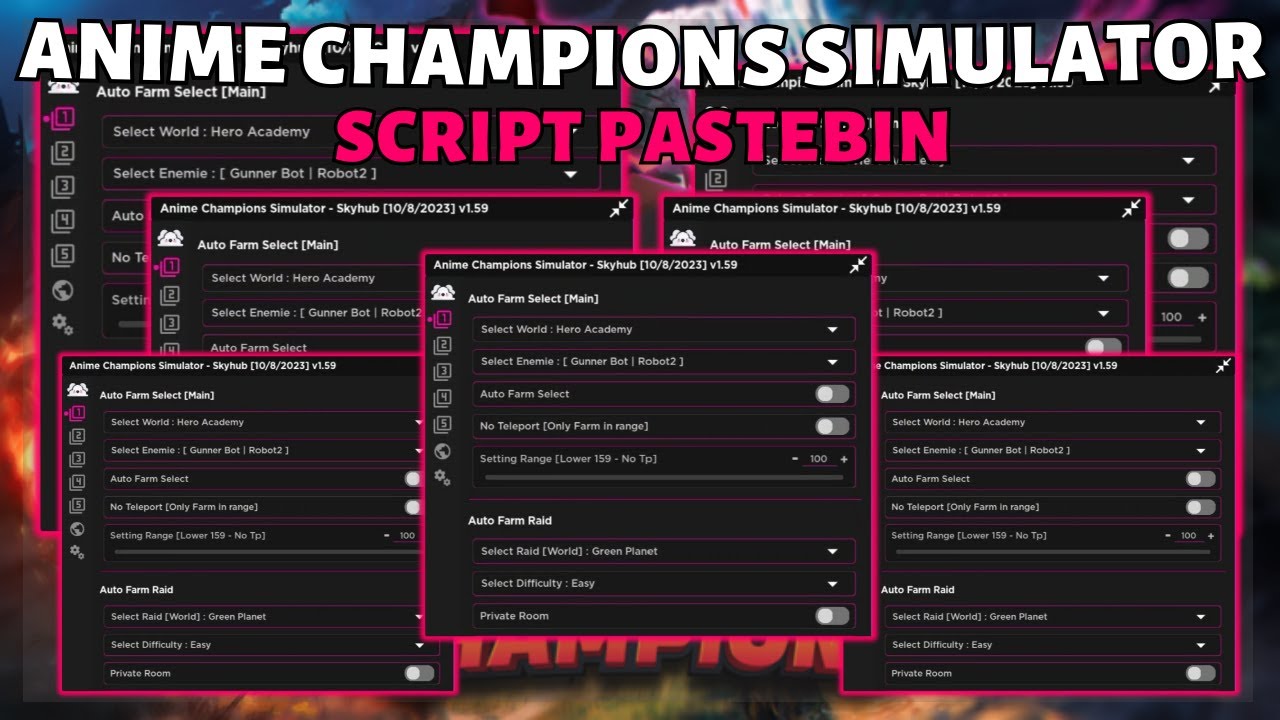 SkyHub Anime Champions Simulator Mobile Script Download 100% Free