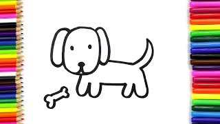 How to draw a dog coloring pages for kids and toddler. in this video,
will learn color cartoon step by step, it is so easy fun...