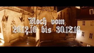 Mittelalterlicher adventsmarkt am dom zu erfurt