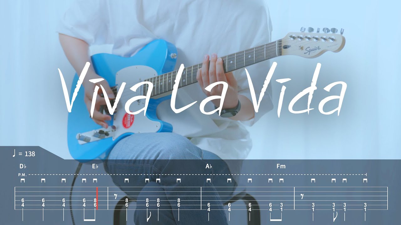 [TAB] Coldplay - Viva La Vida 기타커버【●○○○○】
