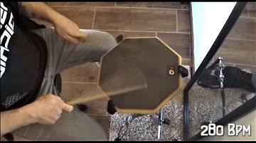 Riccardo Grechi - Daily Workout Routine (Single stroke from 160bpm to 280bpm)