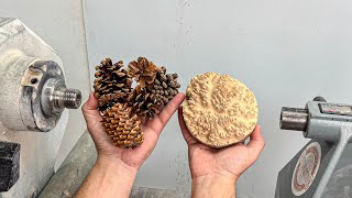 Woodturning - Pinecones Vs. Burl
