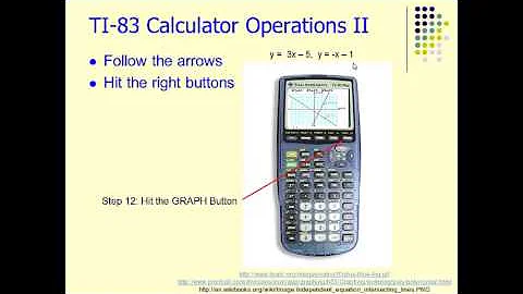 How to Solve a System of Equations Using a TI-83 Graphing Calculator