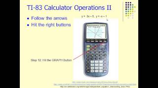 How to Solve a System of Equations Using a TI-83 Graphing Calculator