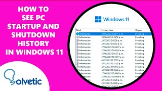 how to see pc startup and shutdown history in windows 11