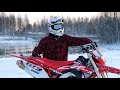 Supermoto Stunts On Ice!