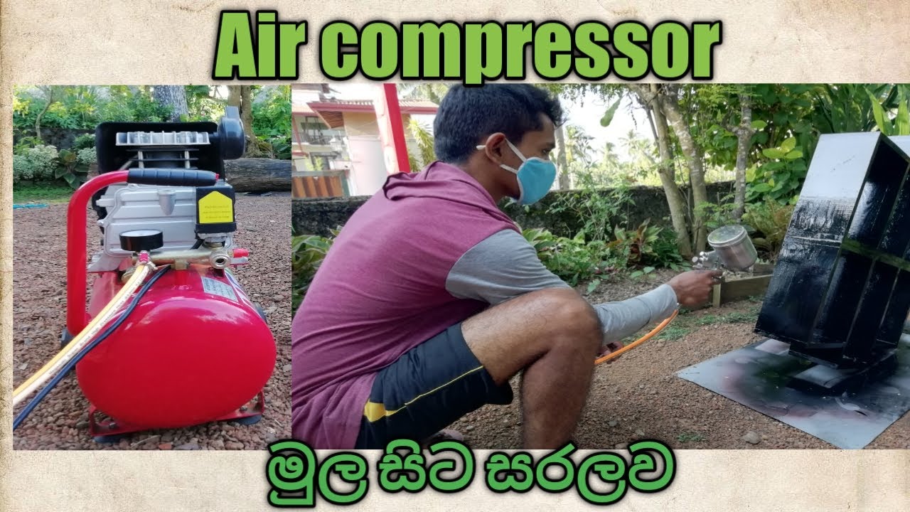 HOW TO USE AN AIR COMPRESSOR FOR BEGINNERS. air compressor with spray ...