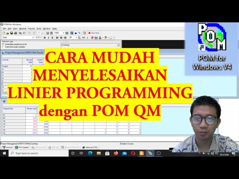 Linier Programming dengan POM QM for Windows