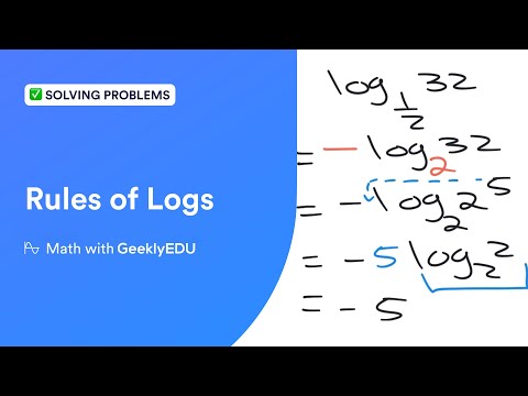 #GeeklyHub  Properties of Logarithms | Change of Base, Power Rule, Product Rule & Quotient Rule