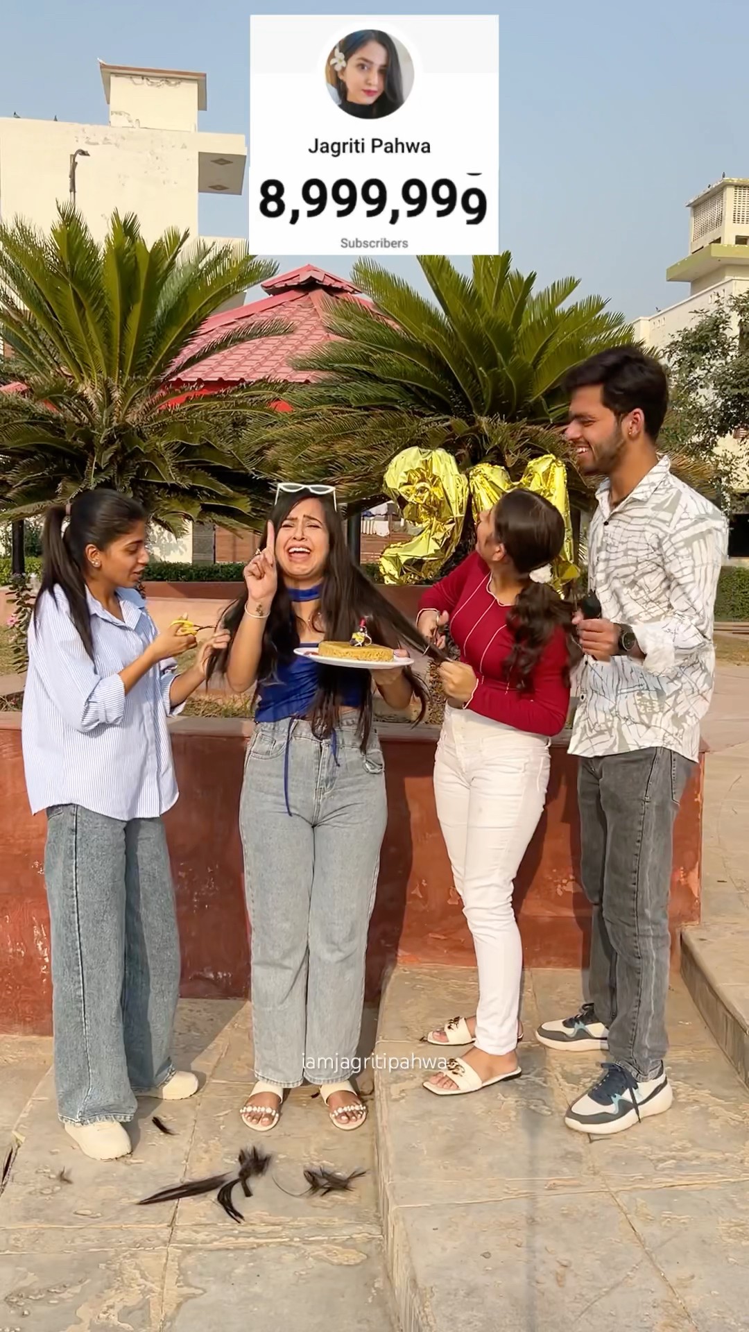 Only 1 Subscriber left to reach 9 Million ?? #9million #countdown #jagritipahwa #diamondplaybutton