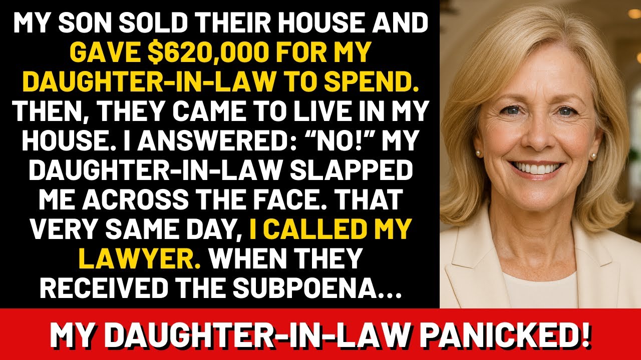 My son sold their house and gave $620,000 for my daughter-in-law to spend. Then, they came to live