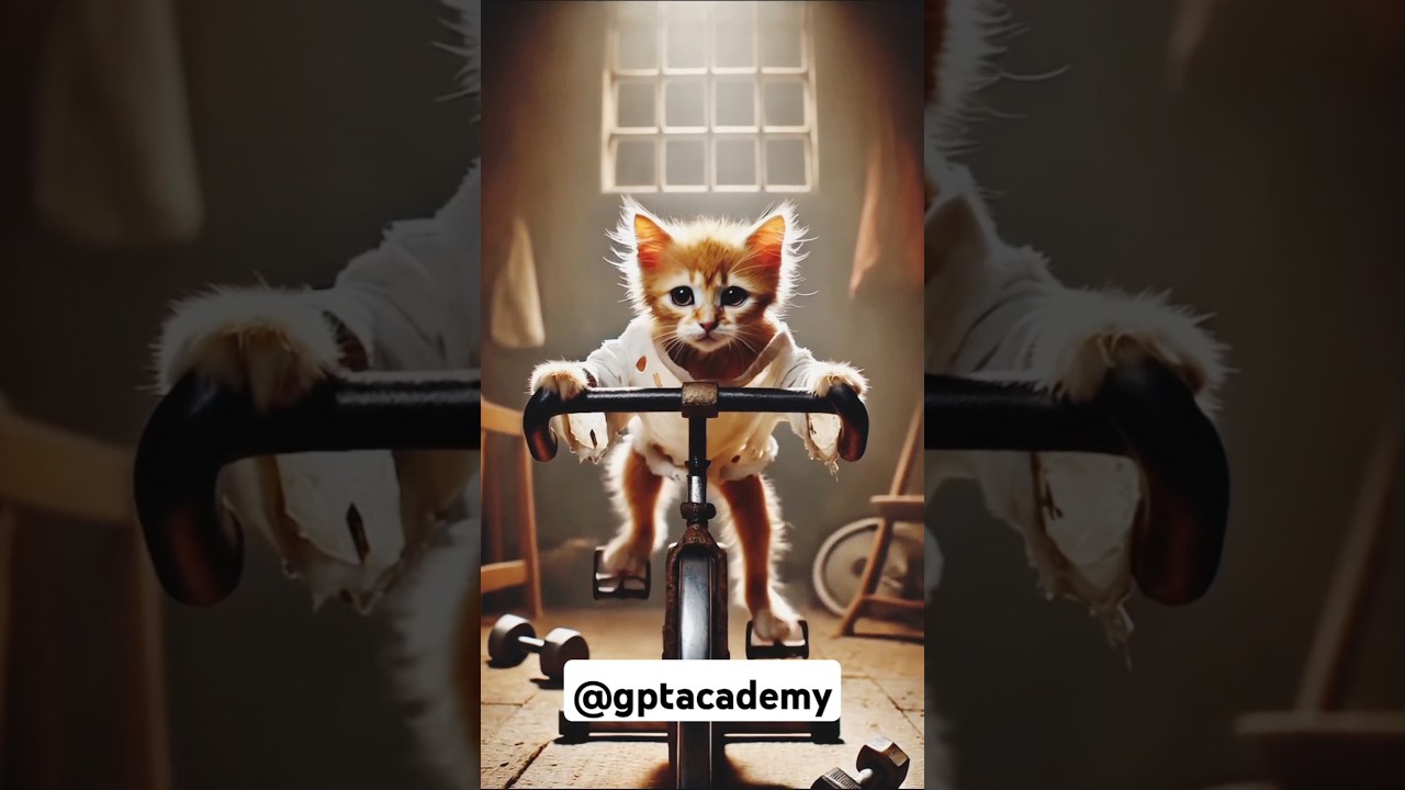 Poor cat was bullied by friends on the first day of school. 