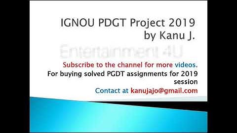 Para 3.1 | IGNOU PGDT-5 Project translation for session 2019 #ignou #pgdt5 #translation