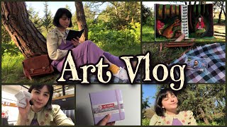 Art Vlog Doğada Çizim Yapıyorum Kırtasiye Sinema Eskiz Defteri