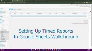 Setting Up Timed Reports With Google Sheets