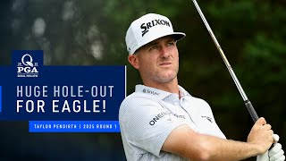 Celebrity Taylor Pendrith Holes Out from 167 Yards! | 2025 PGA Championship Profile