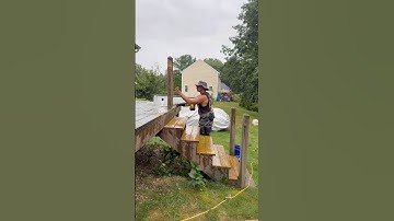 Let’s demo a deck. #remodel #construction #contractor #diy #carpenter #tools #build